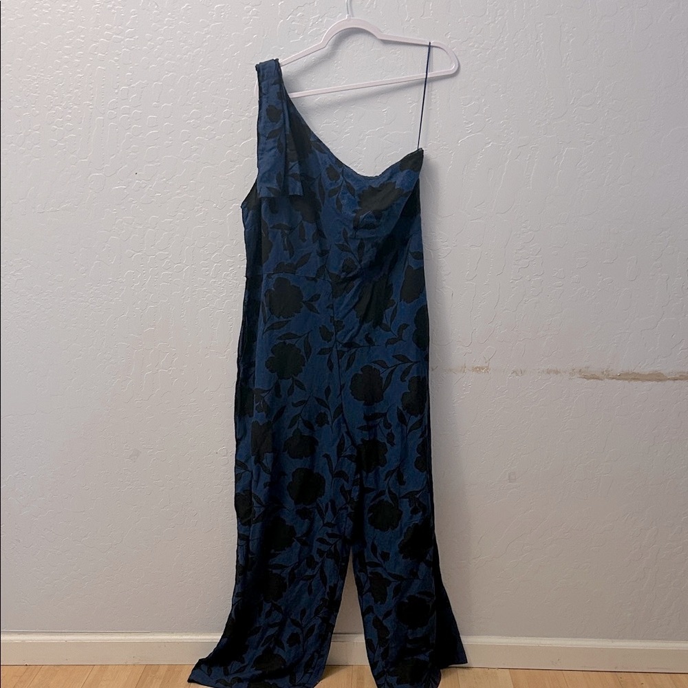 Kate Spade Navy and Black Floral Jumpsuit